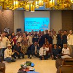 Ketua DPW PSI Lampung Achmad Ridho Julian bersama puluhan organisasi relawan saat konsolidasi menyambut kunjungan Jokowi di Lampung tahun 2026