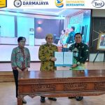 Penandatanganan Perjanjian Kerja Sama IIB Darmajaya dan Kanwil Kemenkum Lampung tentang penempatan mahasiswa Hukum Bisnis di Pos Bantuan Hukum desa dan kelurahan.